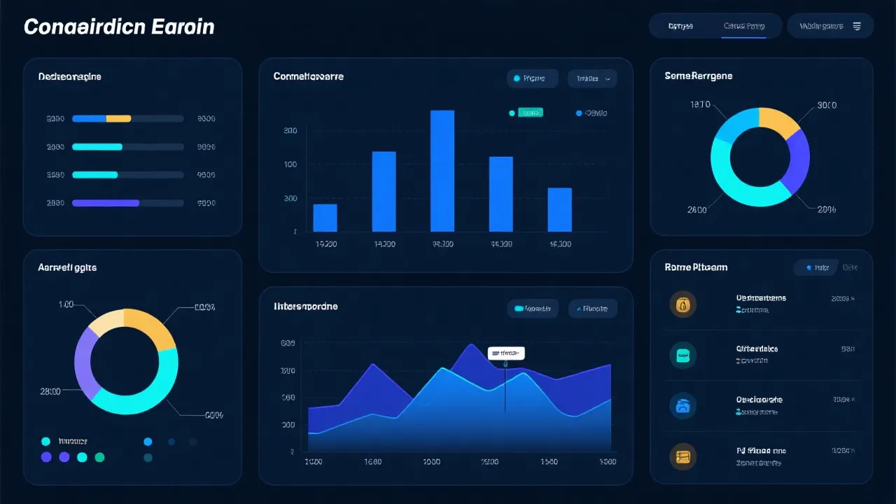 数据可视化看板示意图
